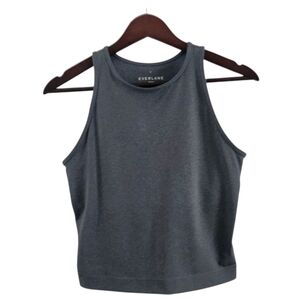 Everlane Crop Active Top Womens Medium Gray The Perform Tank Stretch Sporty